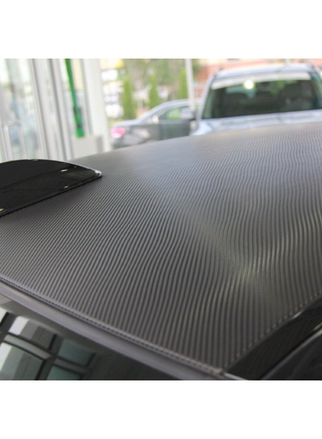 3D ألياف الكربون فينيل لف - في الهواء الطلق تصنيف لاستخدام السيارات - 12 بوصة × 60 بوصة تحتوي على سكين وأداة اليد (أسود) - Image 4